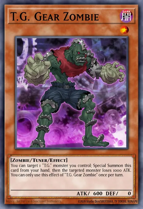 T.G. Gear Zombie trading card