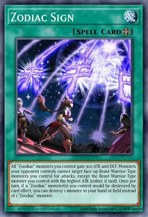 Zodiac Sign trading card