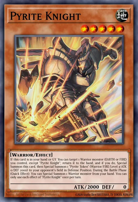 Pyrite Knight trading card