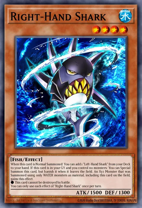 Right-Hand Shark trading card