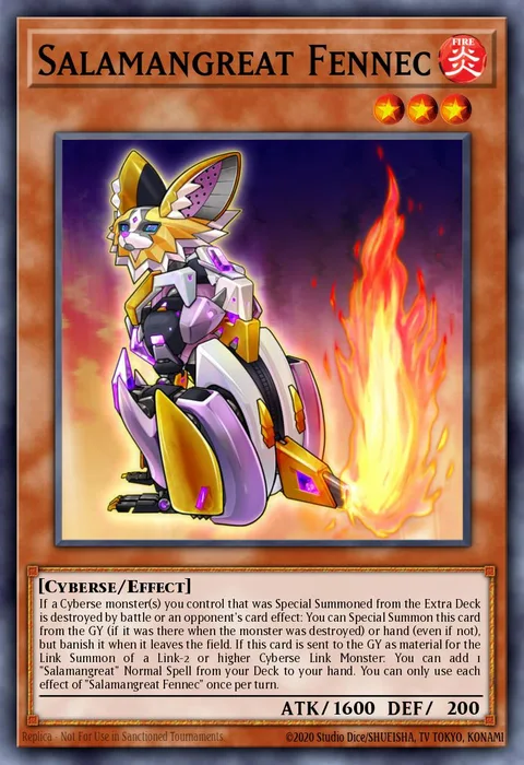 Salamangreat Fennec trading card