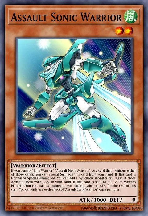 Assault Sonic Warrior trading card