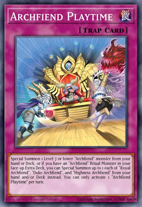 Archfiend Playtime trading card
