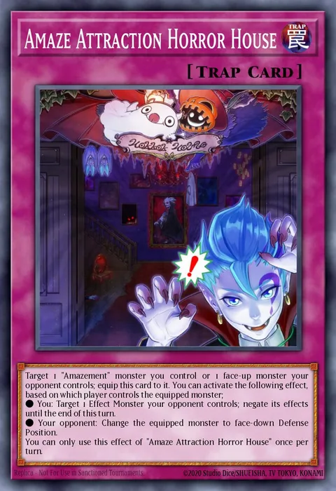 Amaze Attraction Horror House trading card