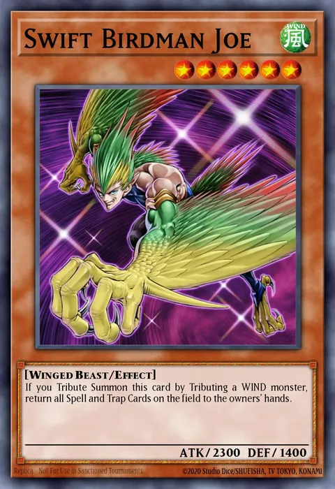 Swift Birdman Joe trading card