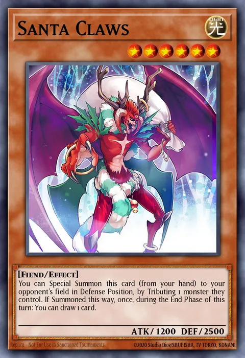 Santa Claws trading card