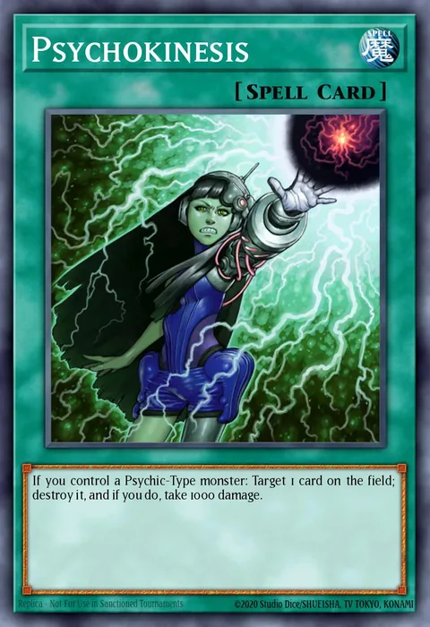Psychokinesis trading card