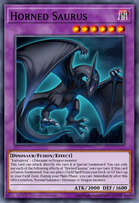 Horned Saurus trading card