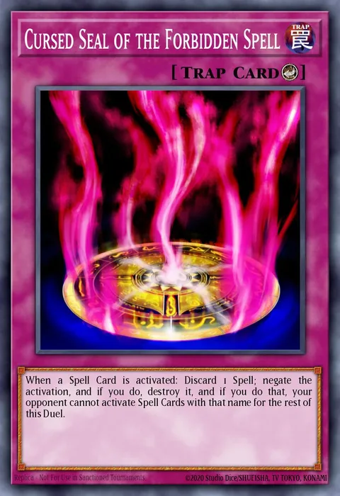 Cursed Seal of the Forbidden Spell trading card