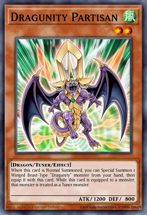 Dragunity Partisan trading card