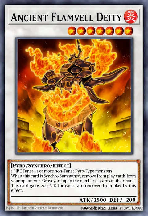 Ancient Flamvell Deity trading card