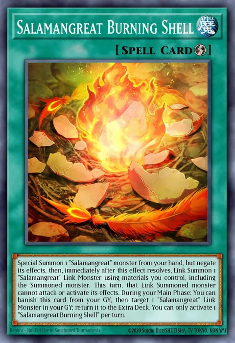 Salamangreat Burning Shell trading card