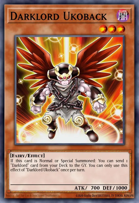 Darklord Ukoback trading card