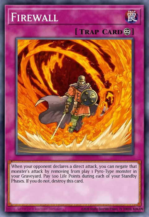 Firewall trading card