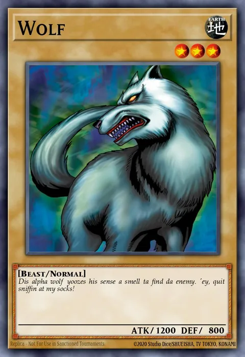Wolf trading card