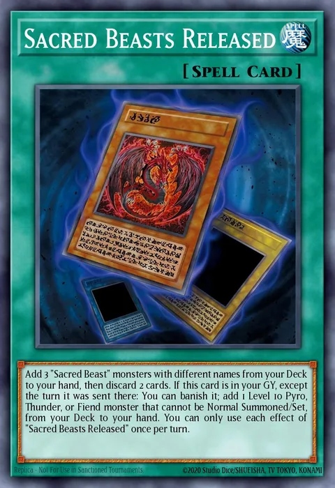 Sacred Beasts Released trading card