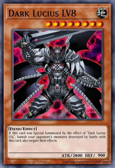 Dark Lucius LV8 trading card