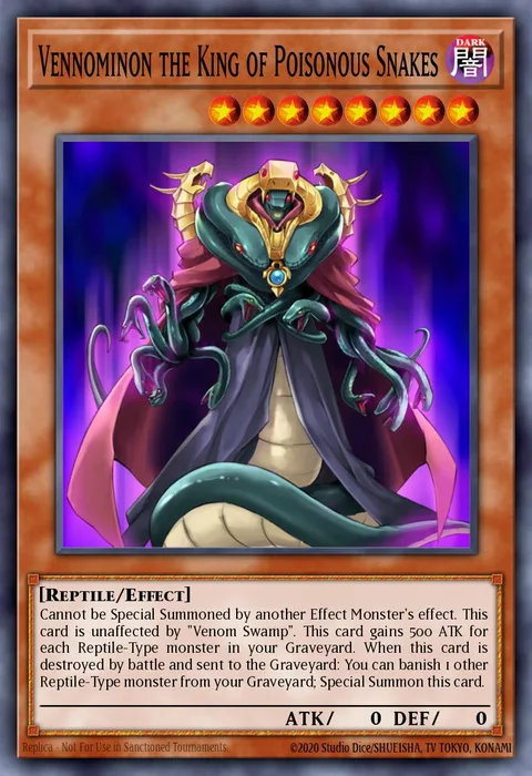 Vennominon the King of Poisonous Snakes trading card