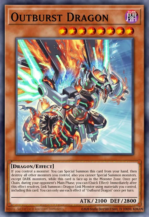 Outburst Dragon trading card