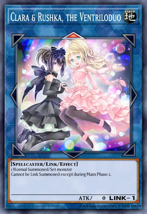 Clara & Rushka, the Ventriloduo trading card
