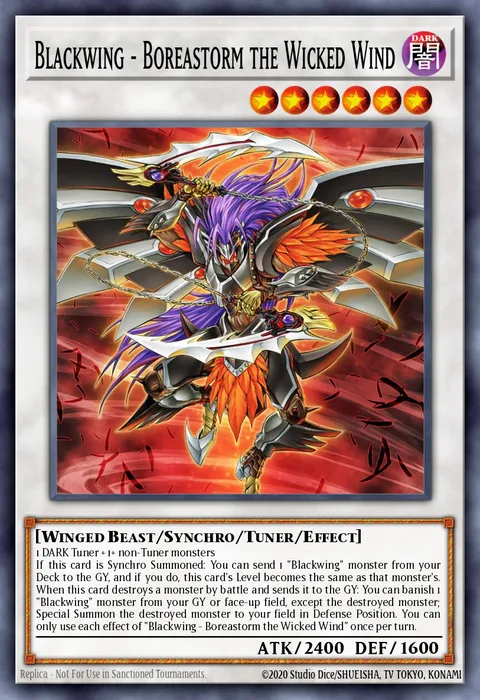 Blackwing - Boreastorm the Wicked Wind trading card