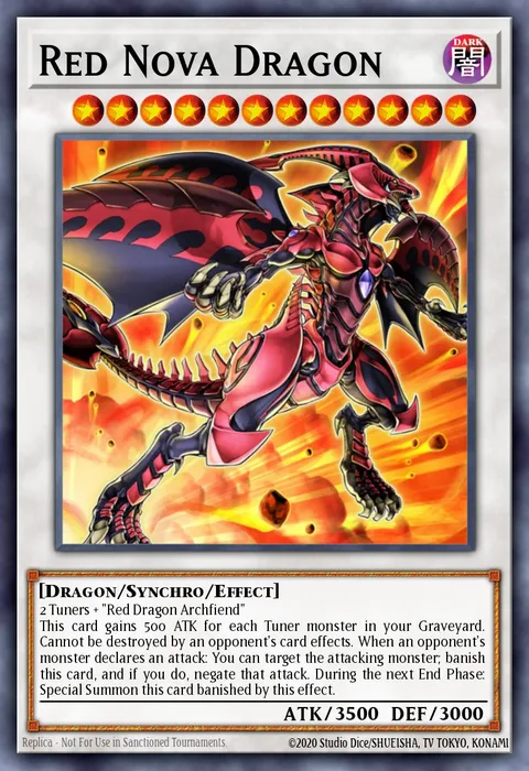 Red Nova Dragon trading card