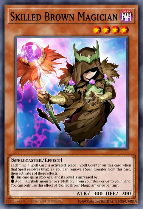 Skilled Brown Magician trading card