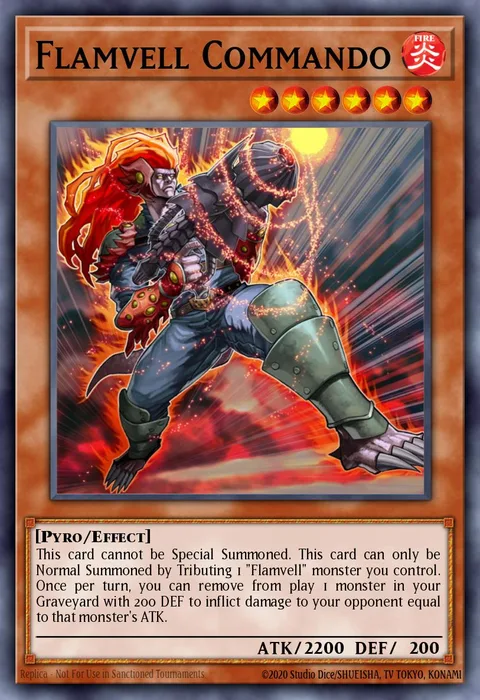 Flamvell Commando trading card