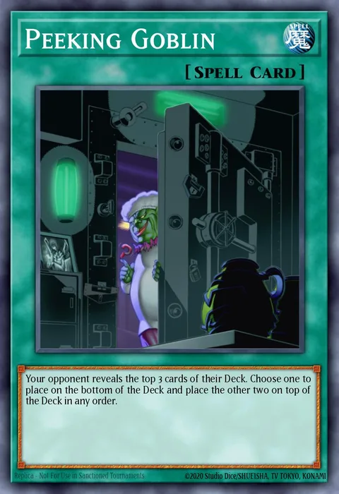 Peeking Goblin trading card