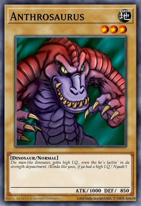 Anthrosaurus trading card