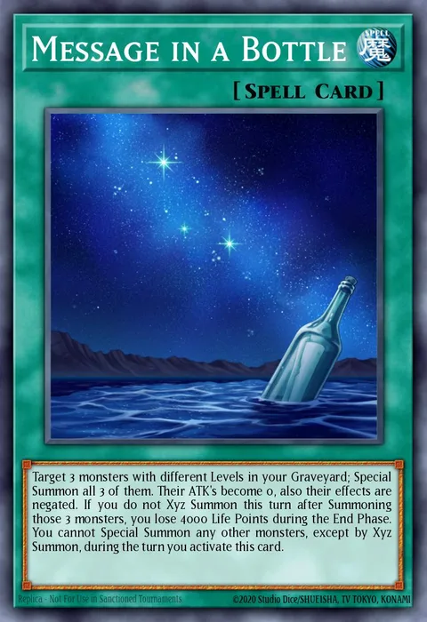 Message in a Bottle trading card