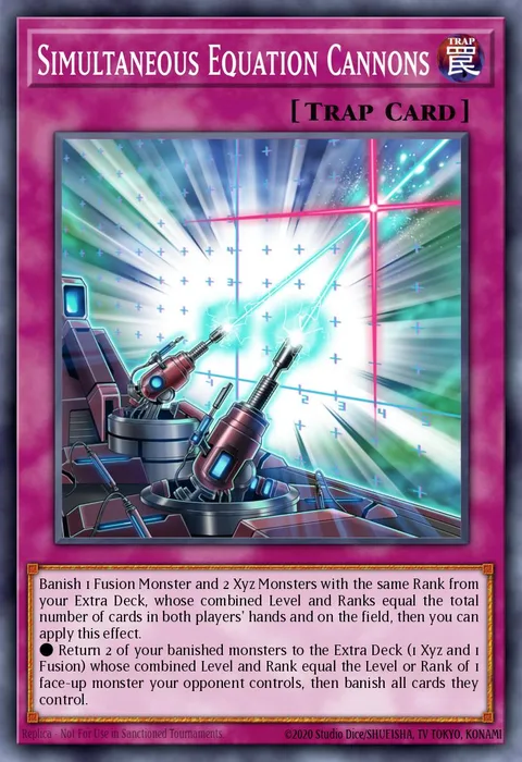 Simultaneous Equation Cannons trading card