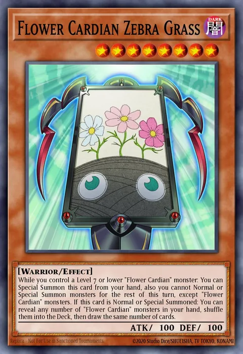 Flower Cardian Zebra Grass trading card