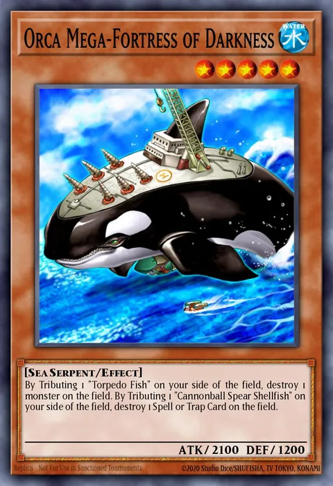 Orca Mega-Fortress of Darkness trading card