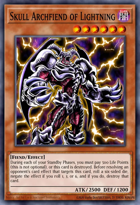 Skull Archfiend of Lightning trading card