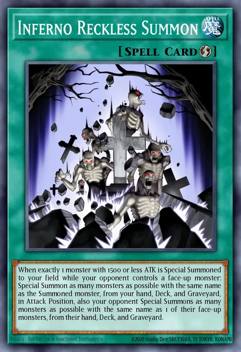 Inferno Reckless Summon trading card