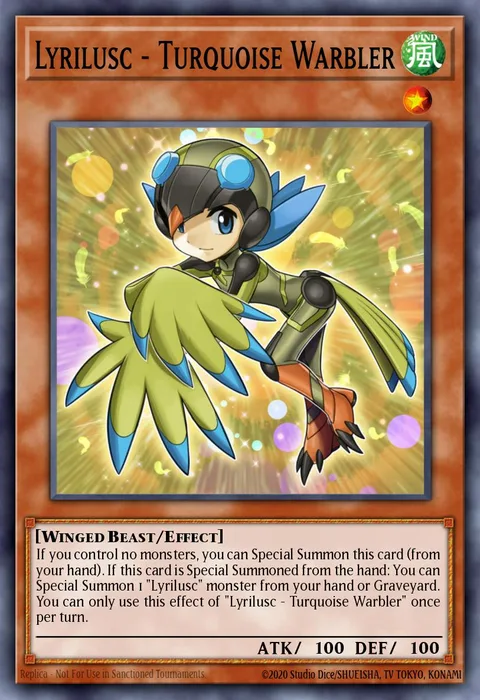 Lyrilusc - Turquoise Warbler trading card