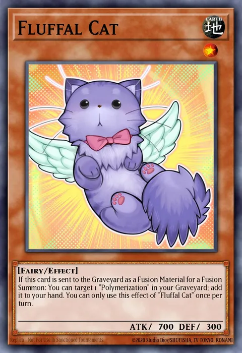 Fluffal Cat trading card