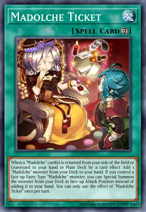 Madolche Ticket trading card
