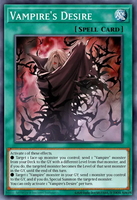 Vampire's Desire trading card
