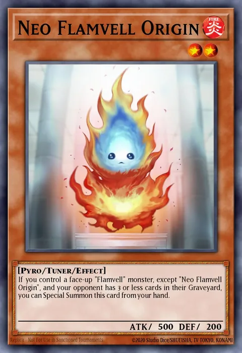 Neo Flamvell Origin trading card