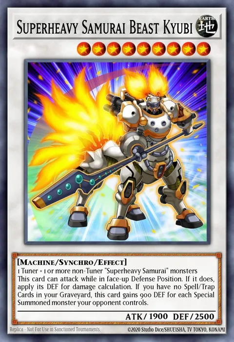 Superheavy Samurai Beast Kyubi trading card