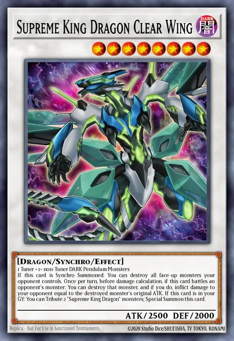 Supreme King Dragon Clear Wing trading card