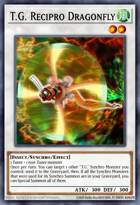 T.G. Recipro Dragonfly trading card