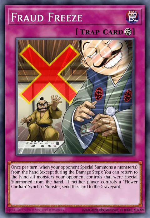 Fraud Freeze trading card
