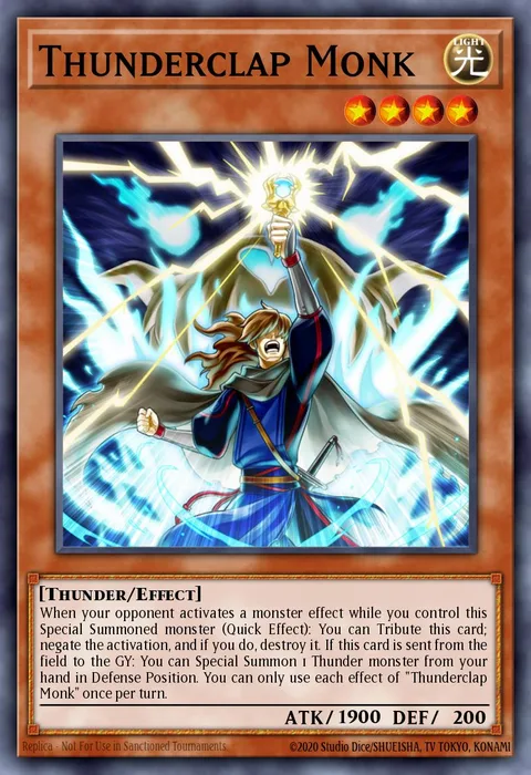 Thunderclap Monk trading card