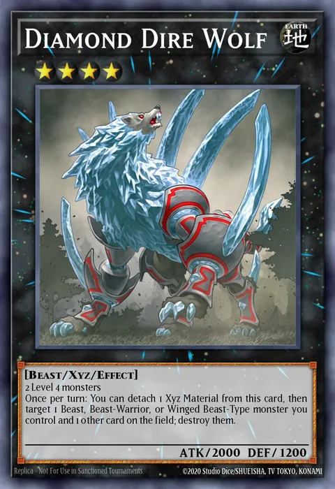 Diamond Dire Wolf trading card