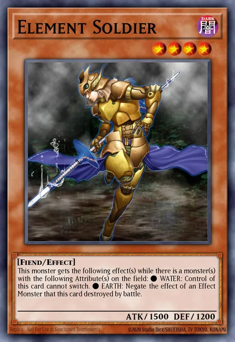 Element Soldier trading card