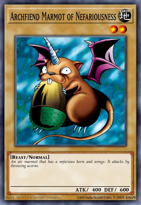 Archfiend Marmot of Nefariousness trading card