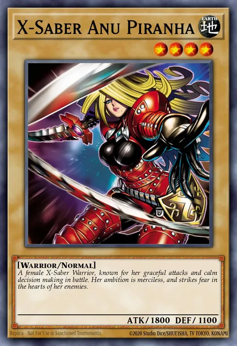 X-Saber Anu Piranha trading card